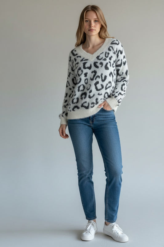 SWEATER PRINT EN ANGORA