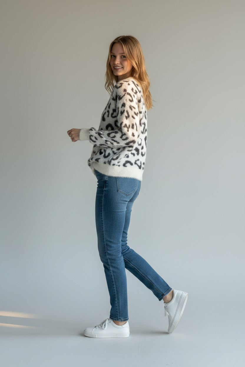 SWEATER PRINT EN ANGORA